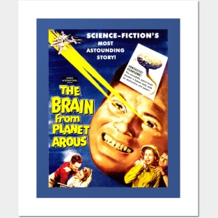 Classic Science Fiction Movie Poster - Brain from Planet Arous Posters and Art